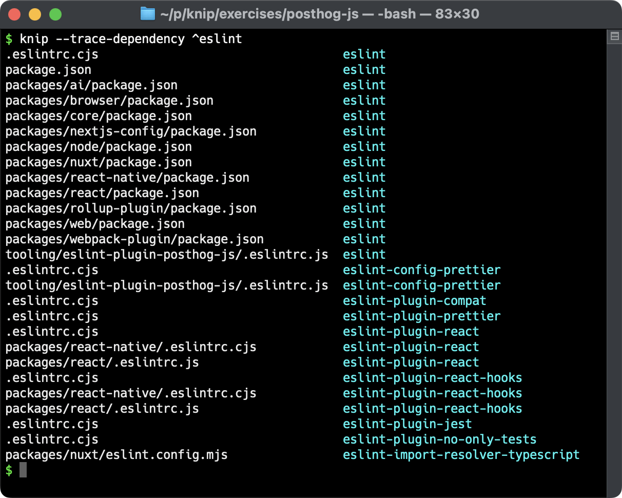 trace dependency